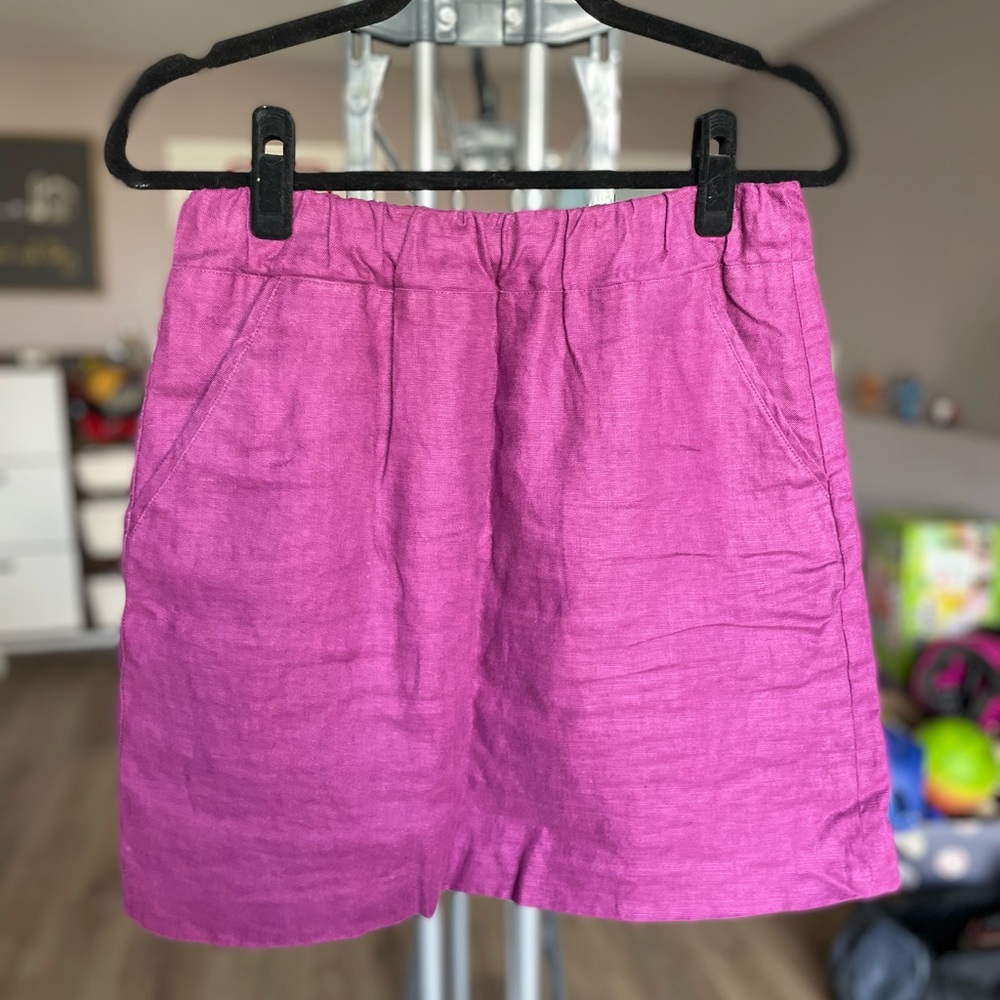 Purple Ann Taylor LOFT linen skirt size S (4-6)